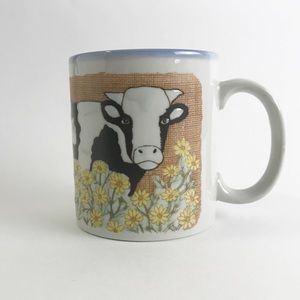 Vintage Cow Ceramic Mug